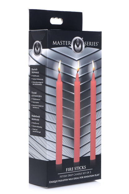 Fetish Drip Candles 3pk – Red – Paraffin Wax for Sensation Play