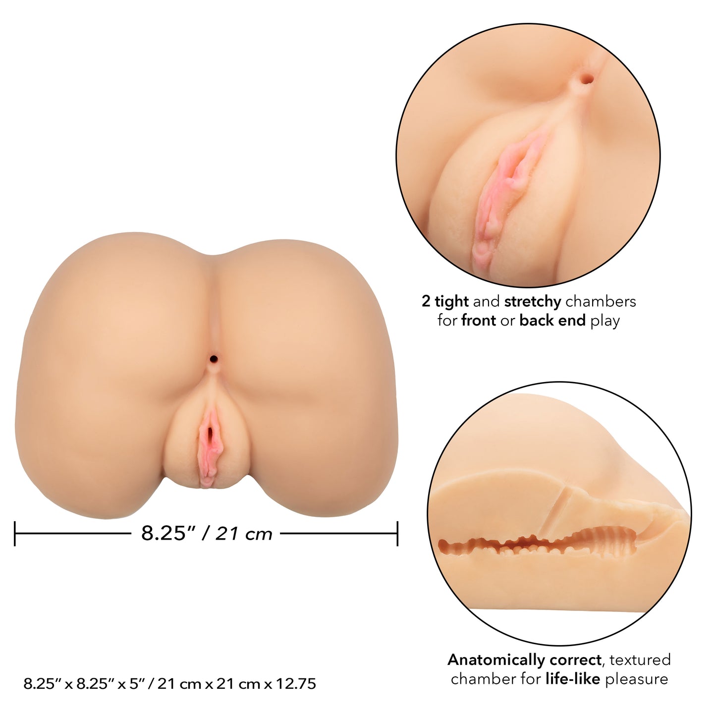 CalExotics Stroke It Life-Size Ass Stroker – Ivory