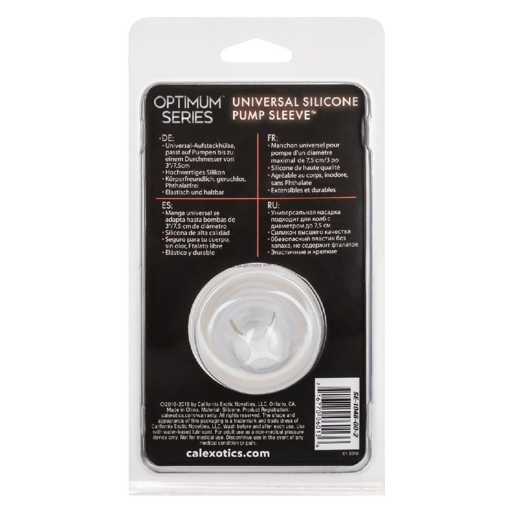 CalExotics Universal Silicone Pump Sleeve – Clear – Fits 3in Cylinders