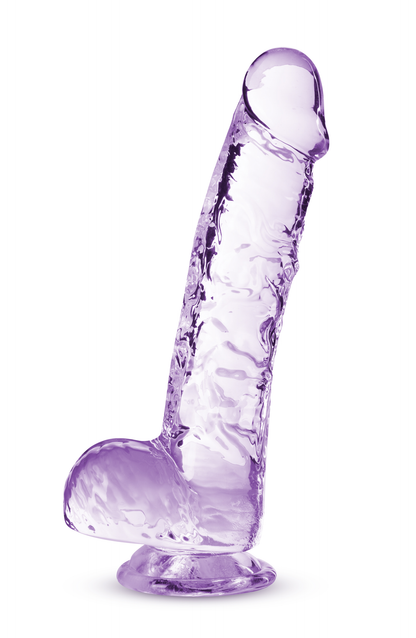 Blush Naturally Yours 6 Inch Crystalline Dildo - Amethyst - Life-Like Design