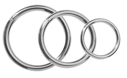 Spartacus Metal C Ring Set – Silver – 3 Rings for Cock and Balls