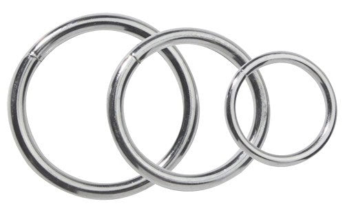 Spartacus Metal C Ring Set – Silver – 3 Rings for Cock and Balls