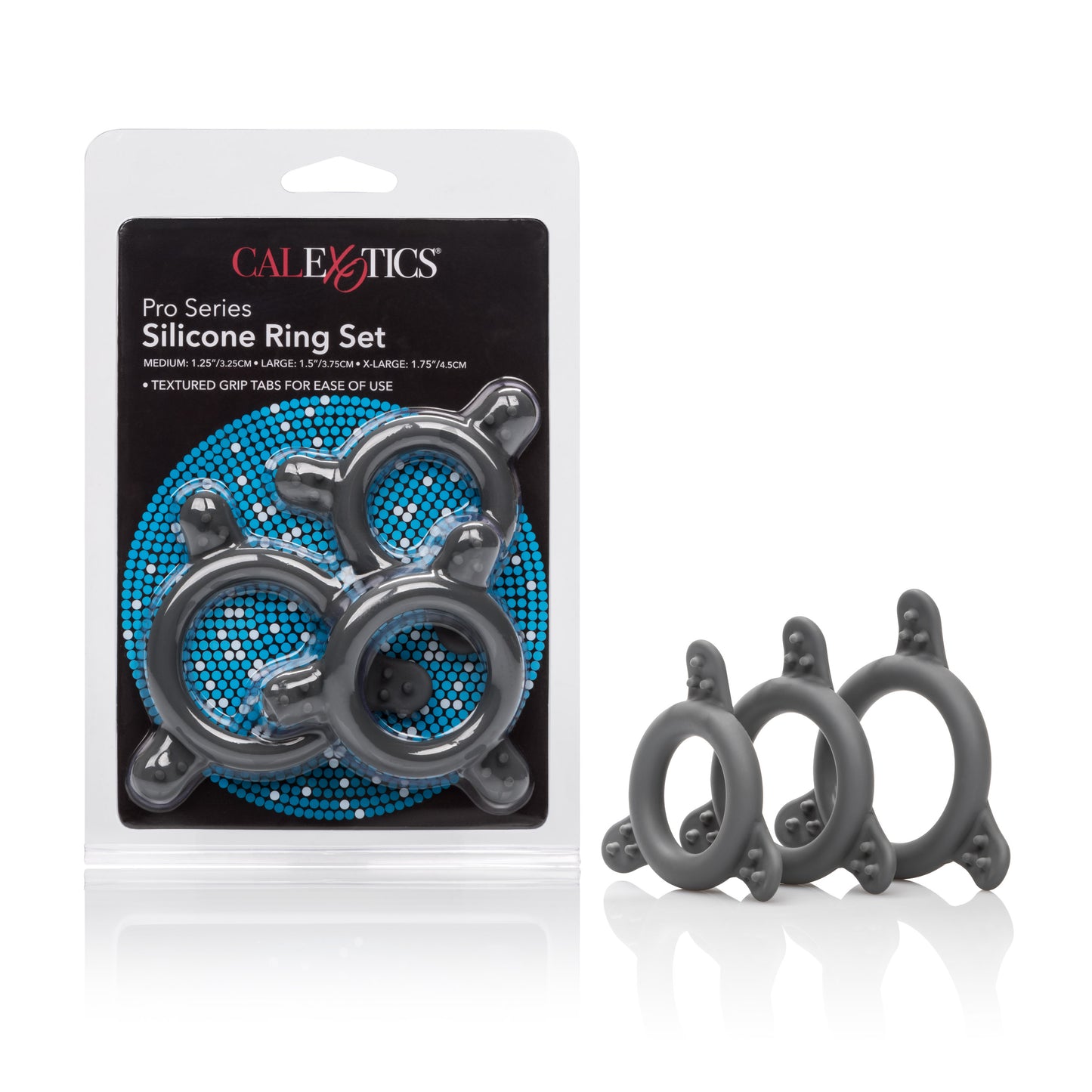 CalExotics Pro Series Silicone Ring Set – Gray – Phthalate Free