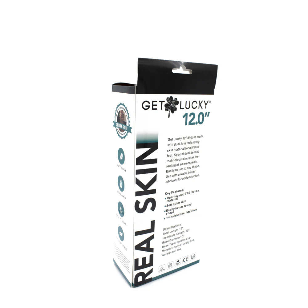 Real Skin 12 Dual Layer Dildo - Light Brown - Waterproof