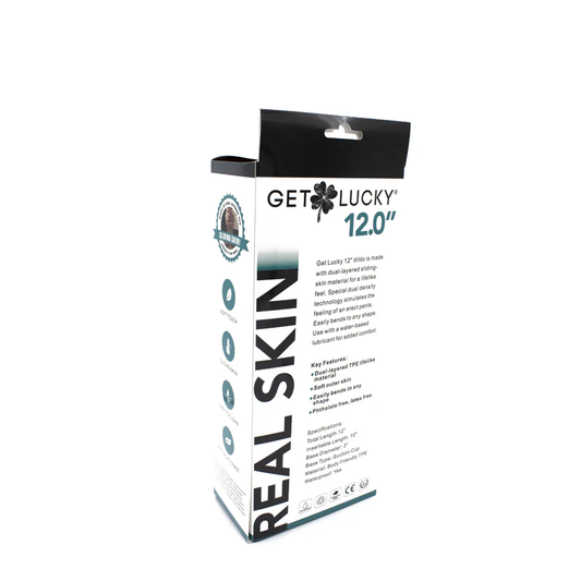 Real Skin 12 Dual Layer Dildo - Light Brown - Waterproof