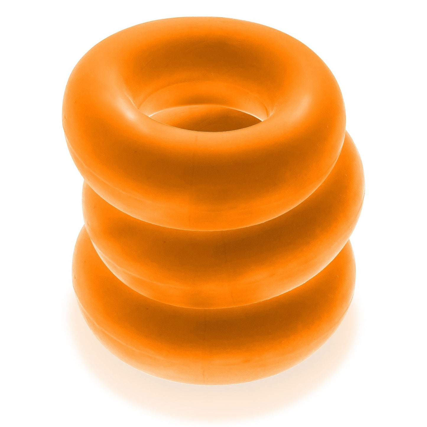 Fat Willy 3-Pack Jumbo Cockring - Orange - Non-Roll Grippy Rings