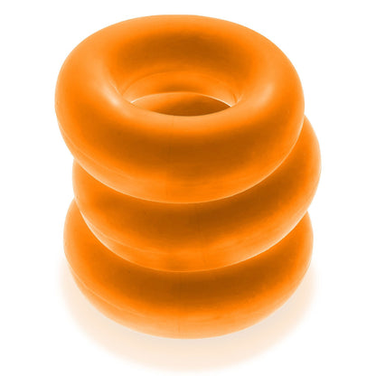 Fat Willy 3-Pack Jumbo Cockring - Orange - Non-Roll Grippy Rings