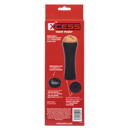 CalExotics Xcess Tight Pussy Discreet Masturbator with Suction Control - Brown