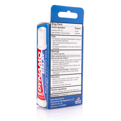 Dynamo Delay Spray – Male Genital Desensitizer – 12 Count Display