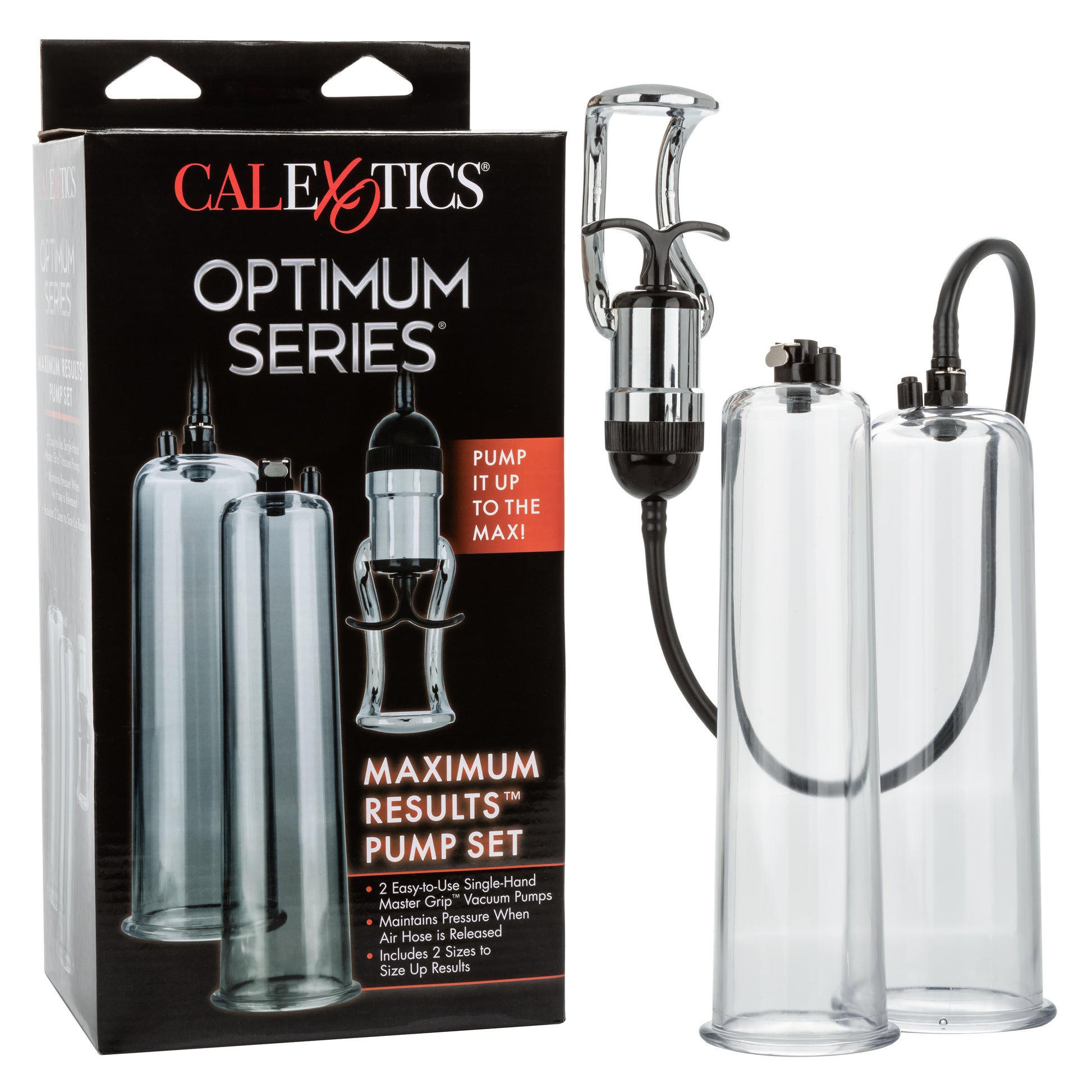 CalExotics Optimum Series Maximum Results Pump Set – Clear – Includes 2 Penis Pumps