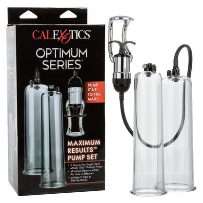 CalExotics Optimum Series Maximum Results Pump Set – Clear – Includes 2 Penis Pumps