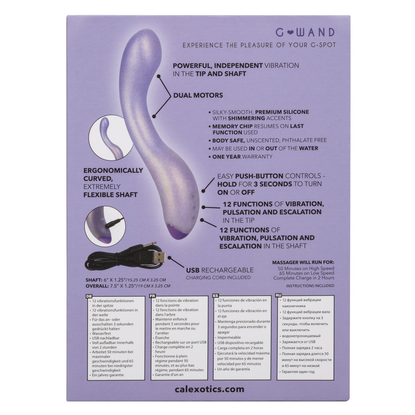 CalExotics G-Love G-Wand Vibrating Massager – Purple