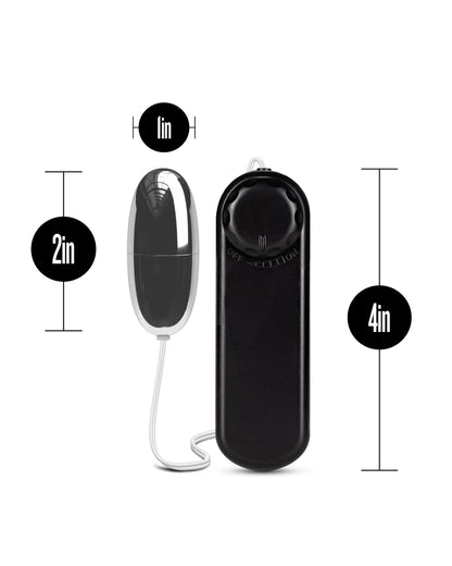 Blush Novelties Silver Power Bullet - Multi-Speed Vibrating Bullet - Black
