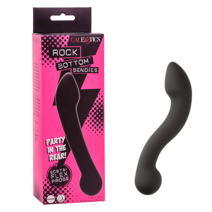 Rock Bottom Bendies Ecsta-Flex Probe – Black – Dual-Ended Waterproof Silicone Probe
