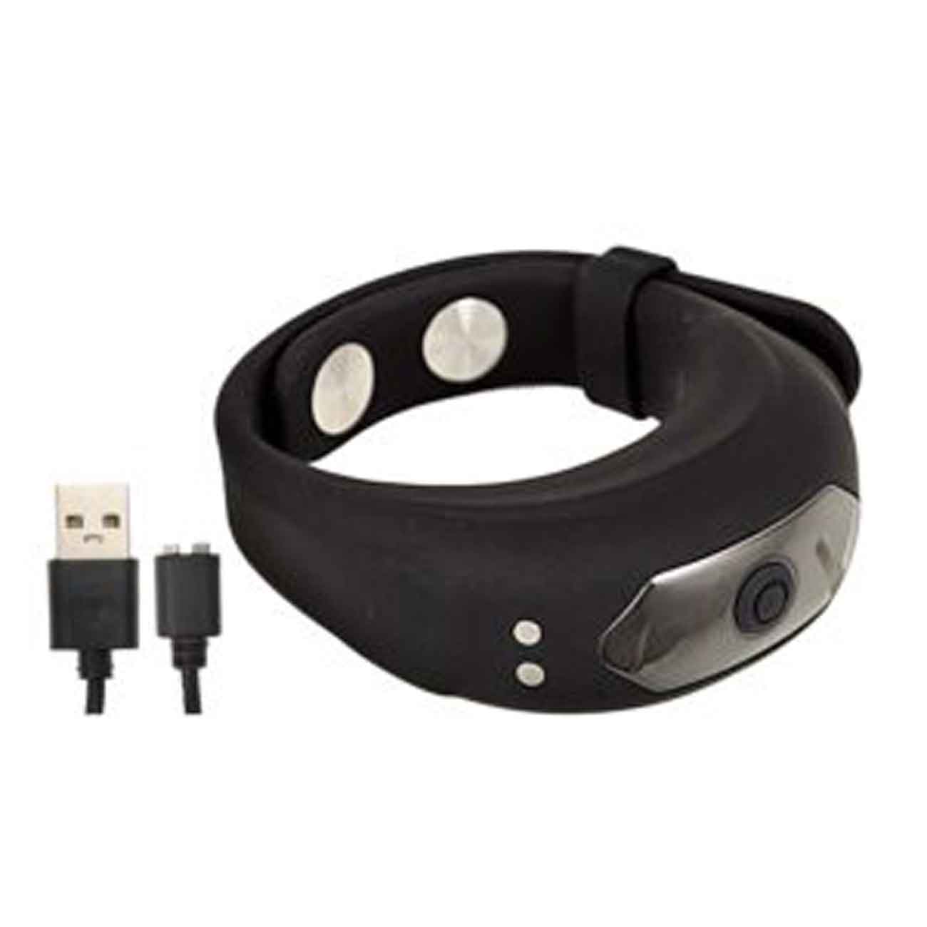 Nasstoys Cock Power Adjustable Belt Ring - Black - USB Rechargeable with 10 Vibrating Functions