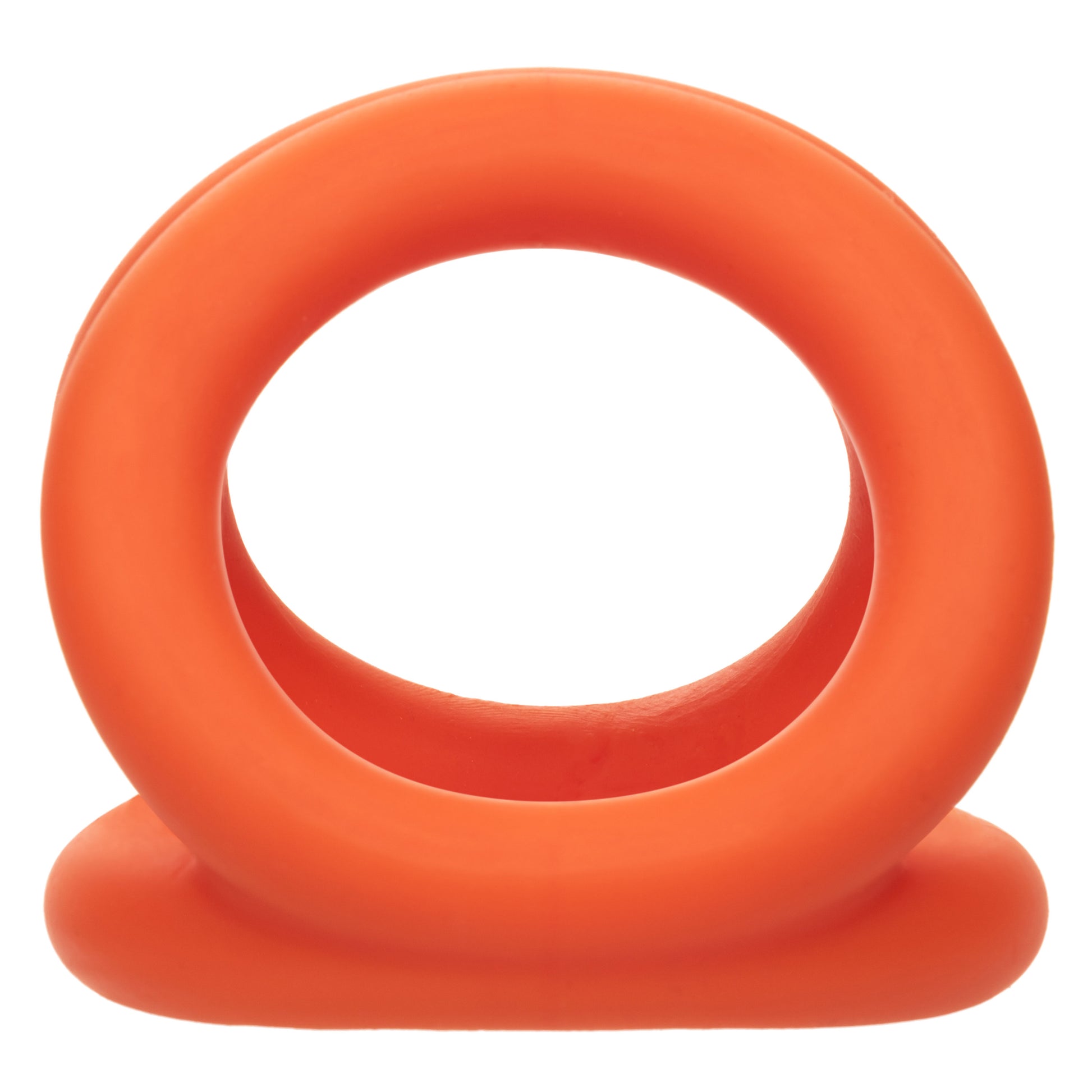 CalExotics Alpha Liquid Silicone Tri-Ring - Orange - Triple Ring Cock and Scrotum Enhancer