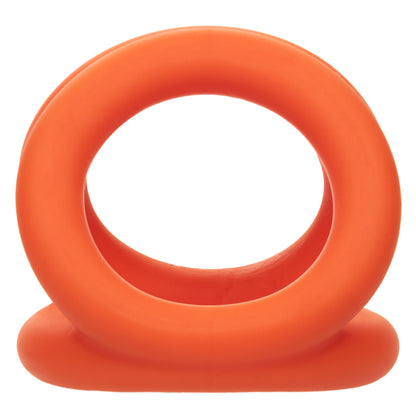 CalExotics Alpha Liquid Silicone Tri-Ring - Orange - Triple Ring Cock and Scrotum Enhancer