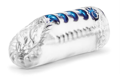 Blush Stay Hard Snatch Stroker with Ribbed Tunnel – Clear