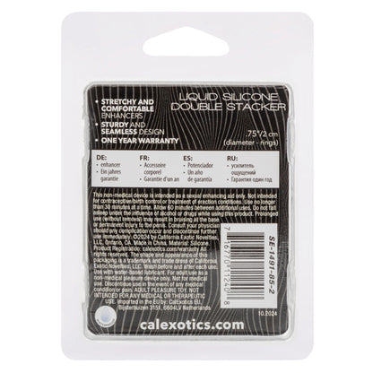 CalExotics Alpha Liquid Silicone Double Stacker – Clear Enhancers