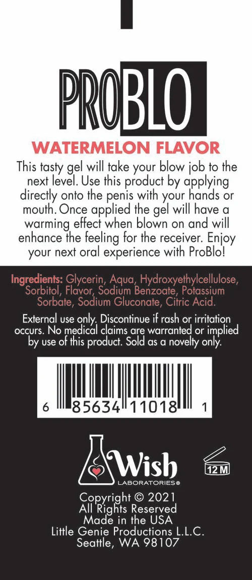 Problo Ahh...some Blow-Job Gel - Watermelon Flavor - 1.5 Fl. Oz.