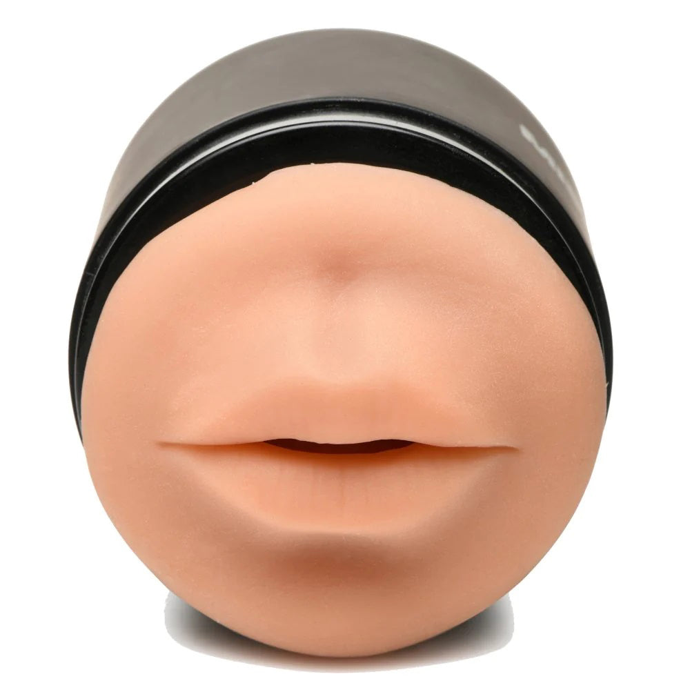 Mistress Double Shot Stroker - Mouth and Pussy Design - Tan