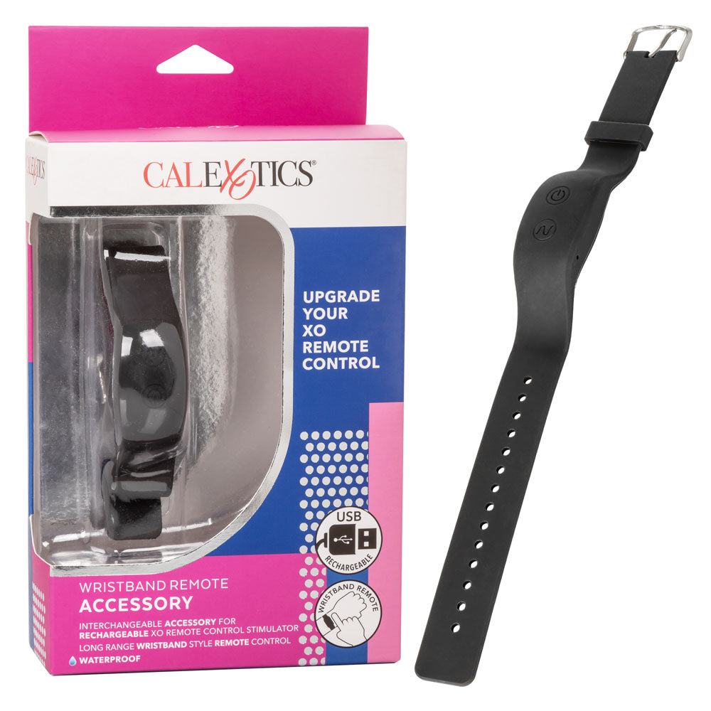 CalExotics XO Collection Wristband Remote Accessory – Black – 12 Vibrating Functions