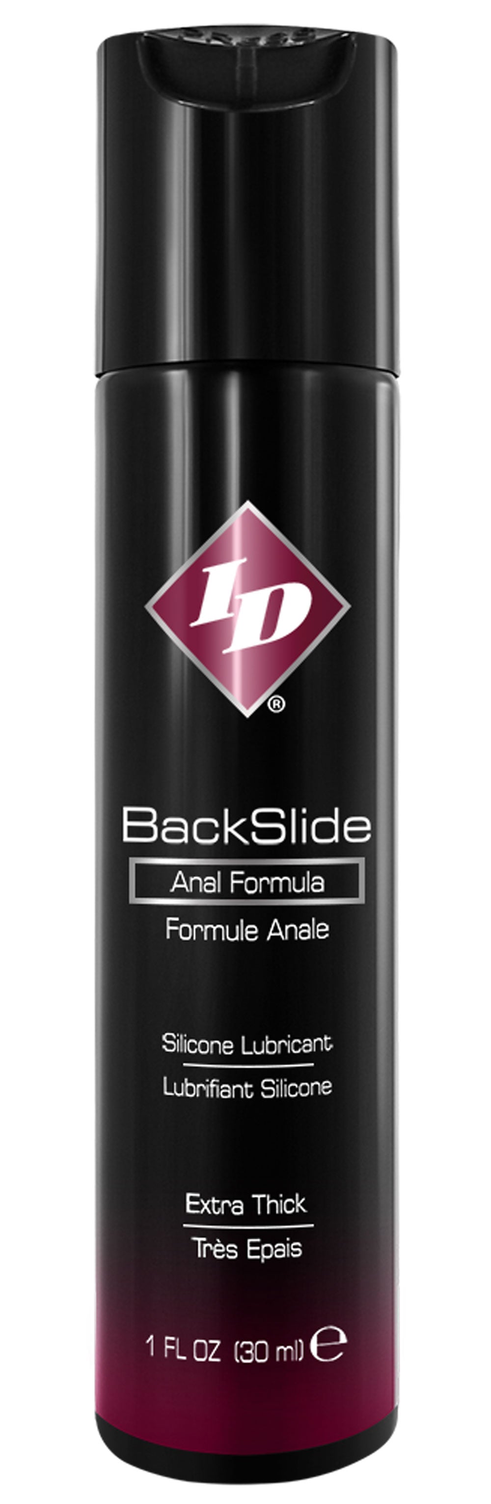 ID BackSlide Silicone Lubricant 1 Oz – Silicone-Based Anal Lubricant with Natural Extracts