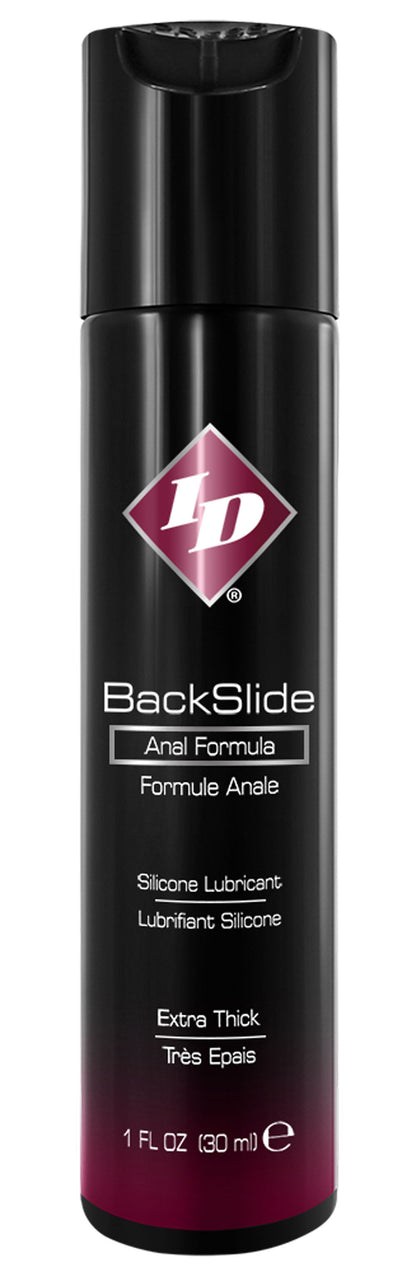 ID BackSlide Silicone Lubricant 1 Oz – Silicone-Based Anal Lubricant with Natural Extracts