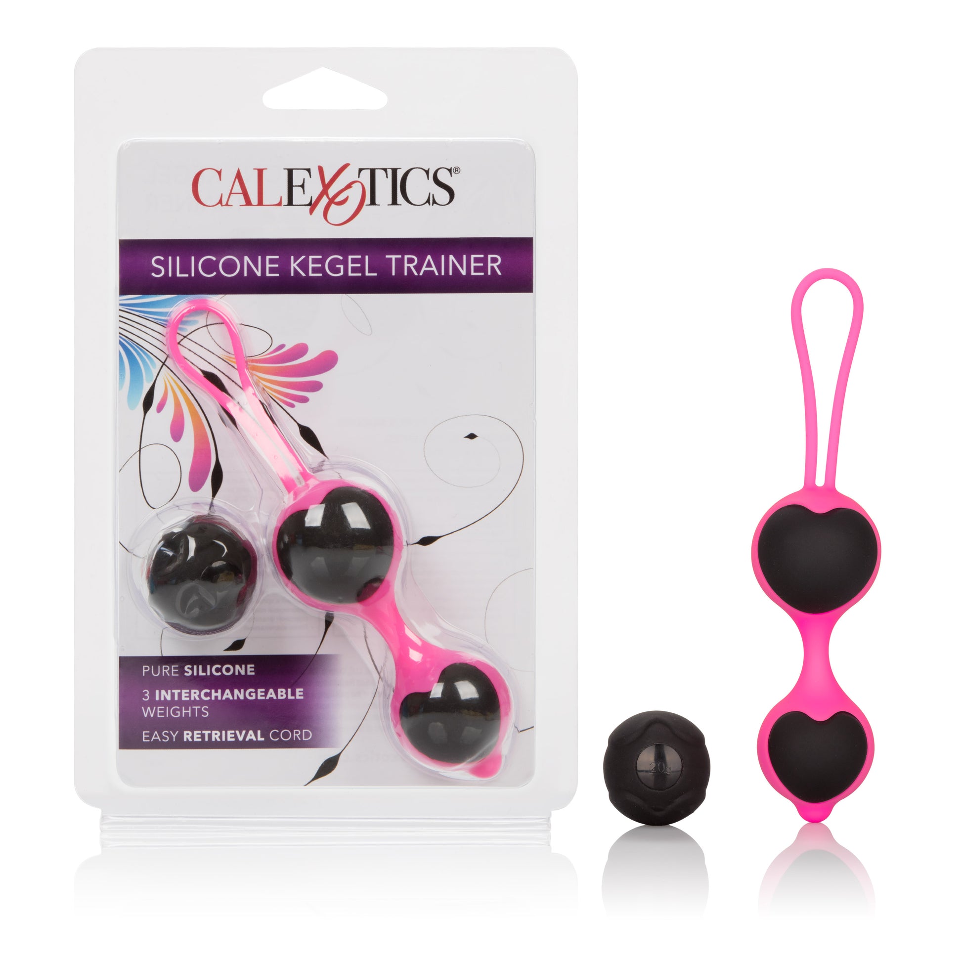 CalExotics Silicone Kegel Trainer Balls – Pelvic Strengthening System – Black
