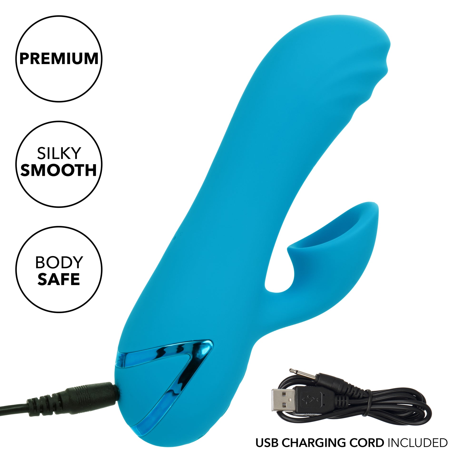 CalExotics California Dreaming Sunset Beach Seducer – Blue – Dual Stimulator with Vibration and Suction