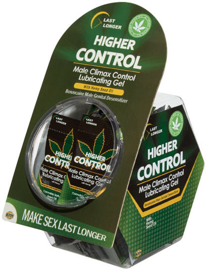 Body Action Higher Control Male Climax Control Lubricating Gel with Hemp - 50 Pack