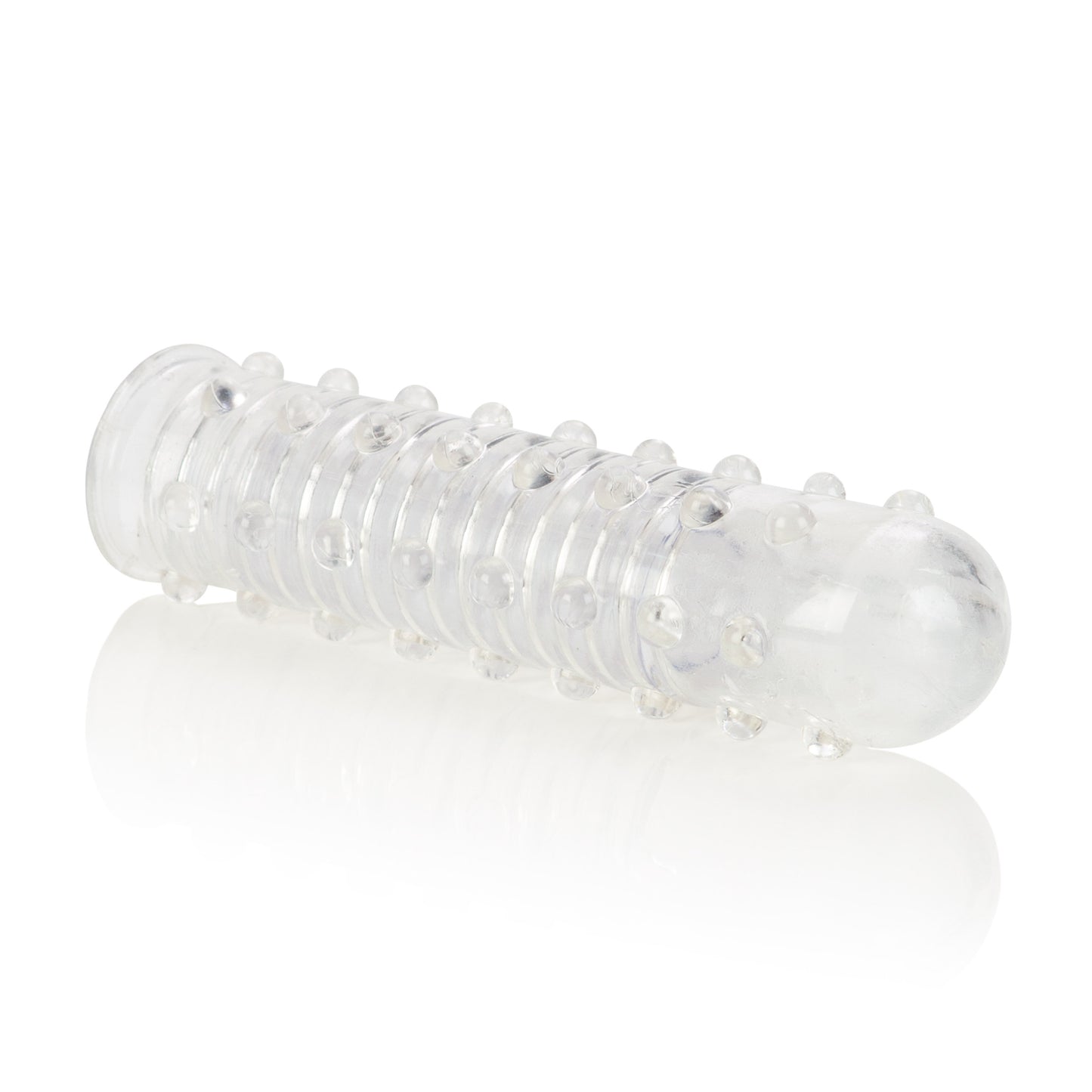 CalExotics Reversible Sleeve with Ridges and Pleasure Nodules - Clear