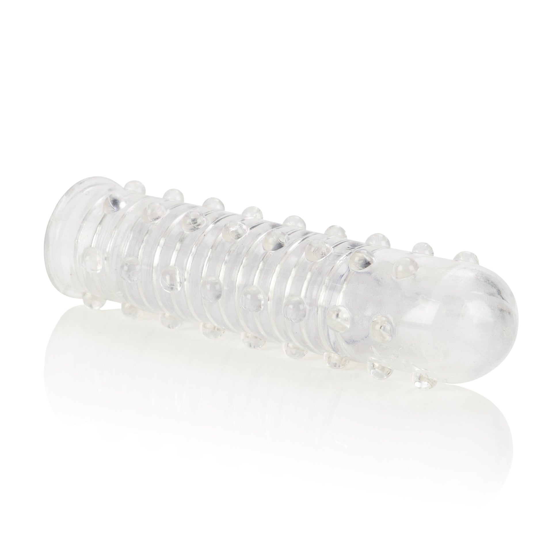 CalExotics Reversible Sleeve with Ridges and Pleasure Nodules - Clear