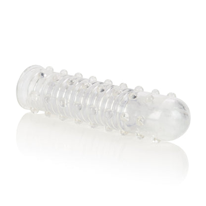CalExotics Reversible Sleeve with Ridges and Pleasure Nodules - Clear