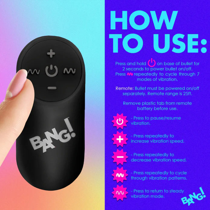 XR Brands Vibrating Rainbow Butt Plug with Bullet Vibrator – Rainbow