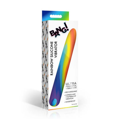 XR Brands Rainbow Silicone Vibrator – Multi-Speed, Waterproof