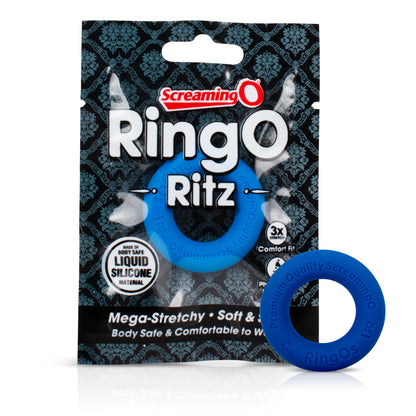 Screaming O RingO Ritz Cockring – Blue – Ultra-Soft Liquid Silicone