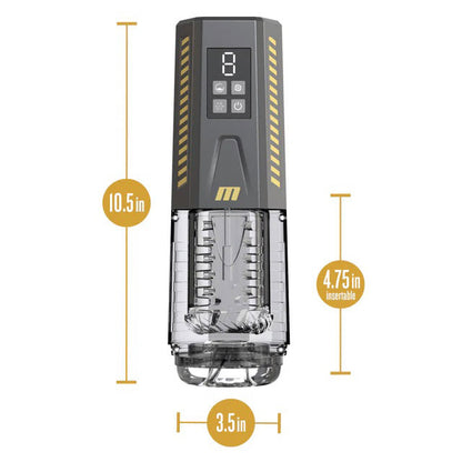 M for Men Spinmaster Pro Automatic Male Masturbator with 7 Vibration Modes – Gray