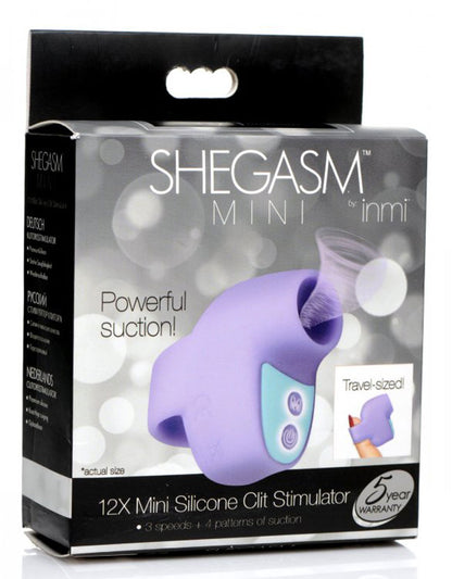 Shegasm Mini 12x Silicone Clit Stimulator – Purple