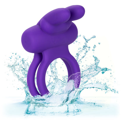 CalExotics Silicone Rechargeable Dual Rockin' Rabbit Enhancer – Purple – Multi-Function