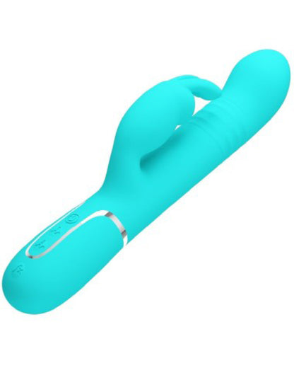 Pretty Love Coale Rabbit Vibrator - Turquoise - Dual Motor with Multi-Function