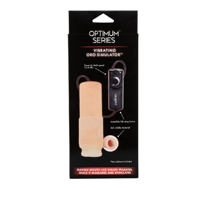 CalExotics Vibrating Oro Stimulator – Multi-Speed Vibrating Penis Sleeve – Beige