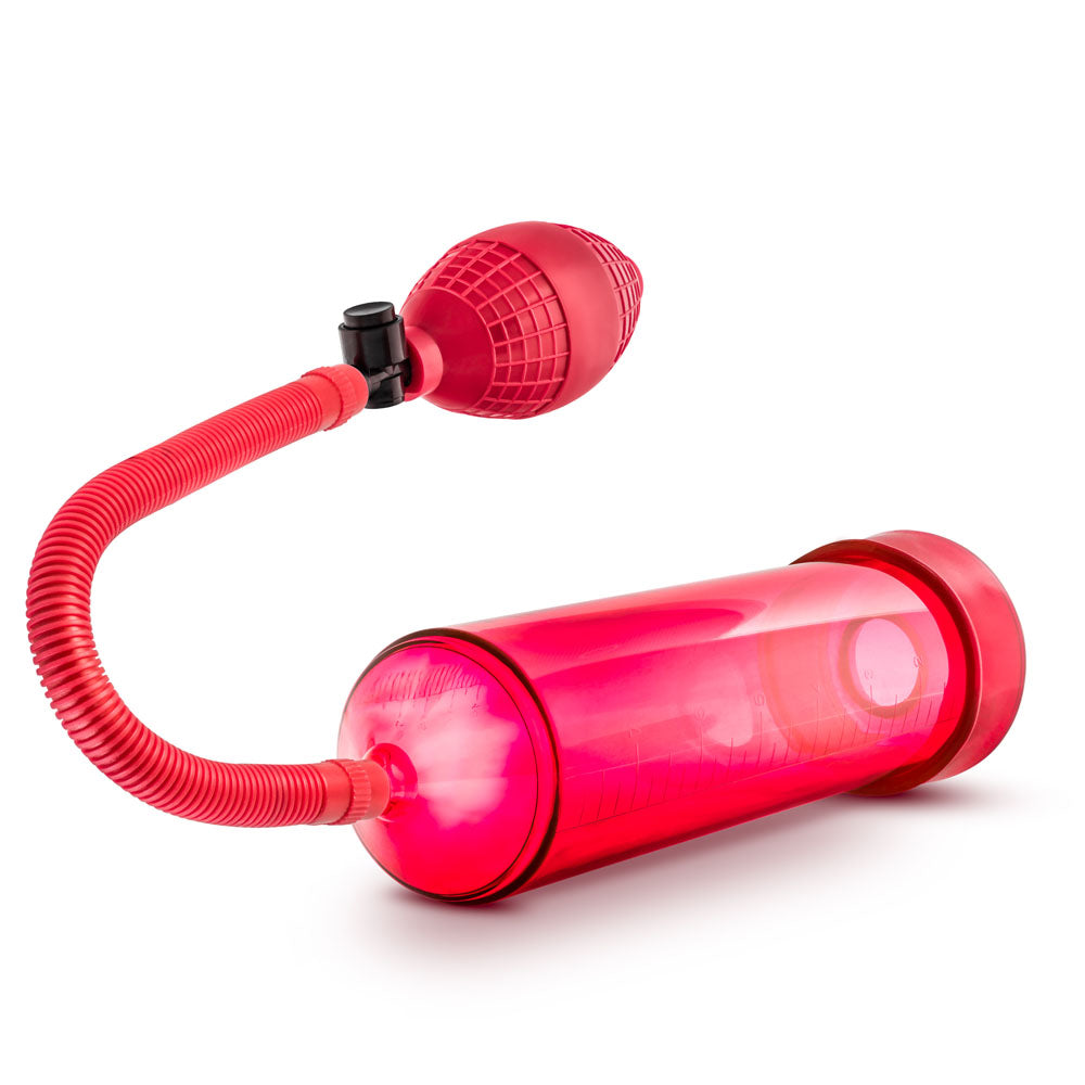 Blush Performance VX101 Male Enhancement Pump with Medical Grade Ball Pump - Red