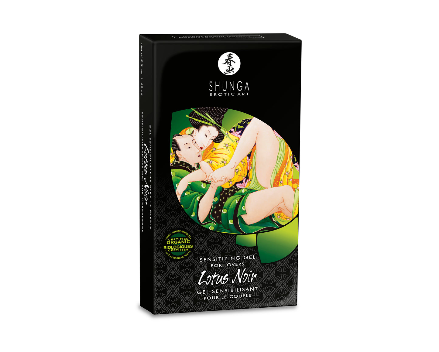 Shunga Lotus Noir Sensitizing Gel for Lovers - External Use - Cooling Effect - 2 Fl. Oz.