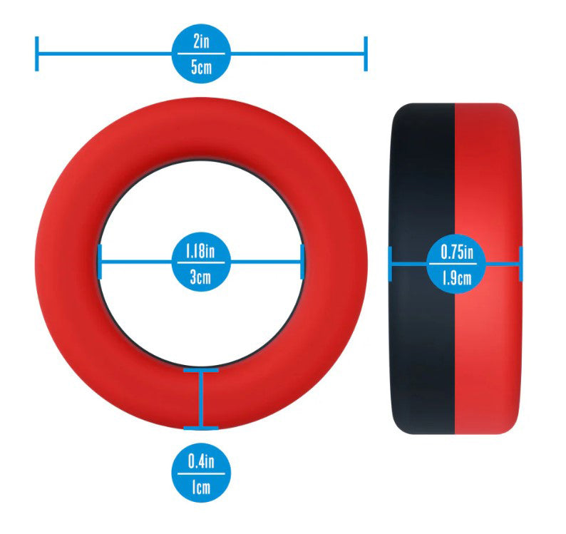 Blush Performance Plus Takeoff Platinum-Cured Liquid Silicone Cock Ring – Red/Black