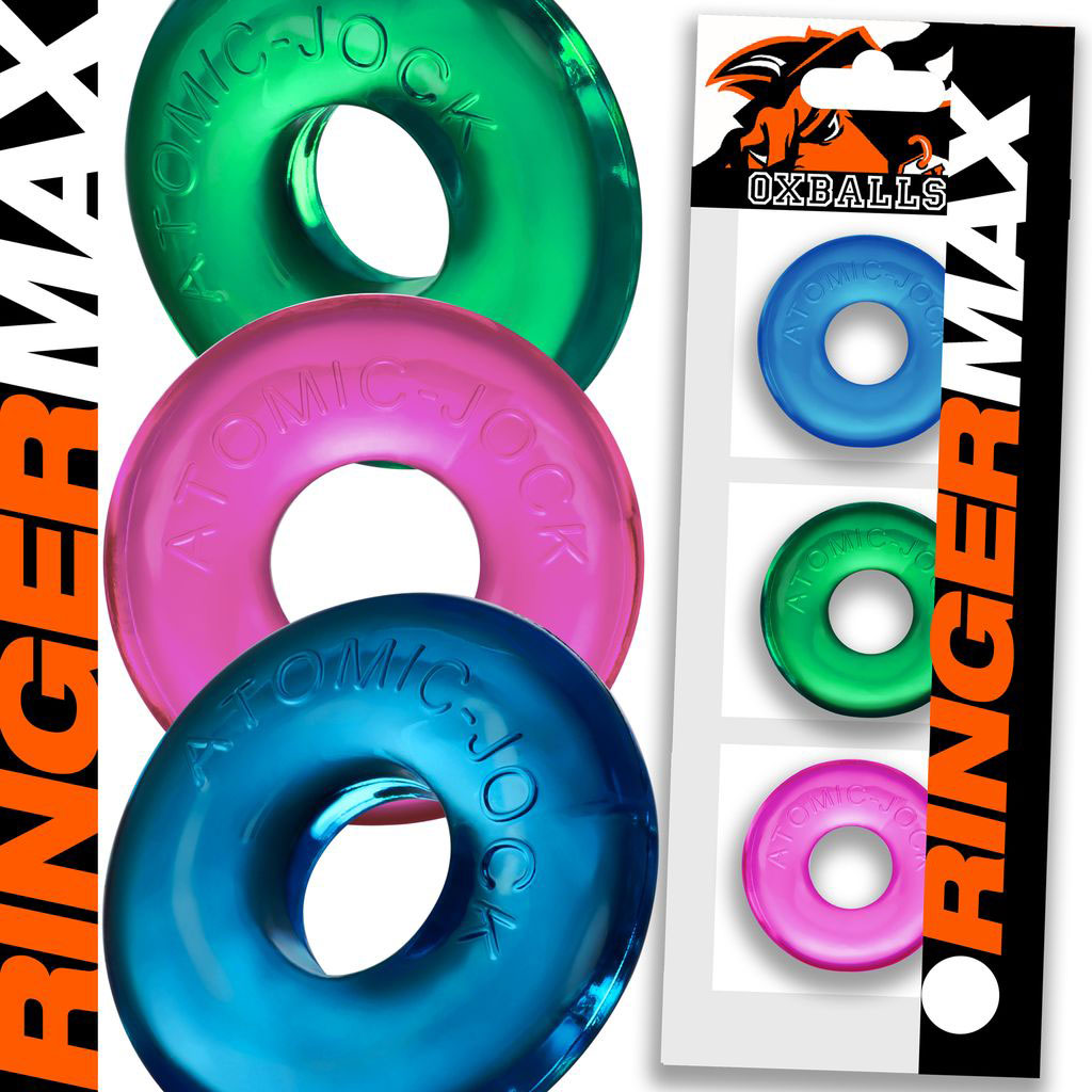 Oxballs Ringer Max 3-Pack – Neon Rubber Rings for Enhanced Comfort