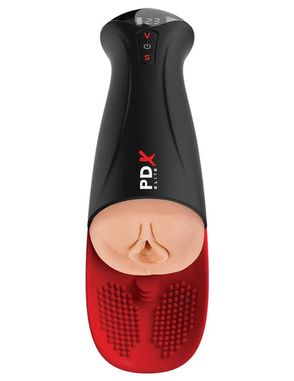 Pipedream PDX Elite Fuck-O-Matic Pro XL – Rechargeable Vibrating Masturbator – White