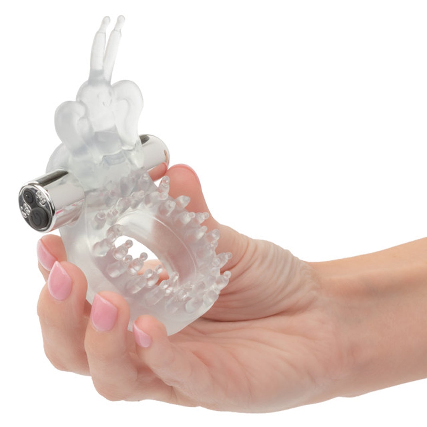 CalExotics Wireless Butterfly Ring Rechargeable Vibrating Enhancer – Clear
