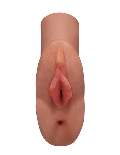 Pipedream Perfect Pussy Double Stroker - Realistic Tan Pocket Stroker