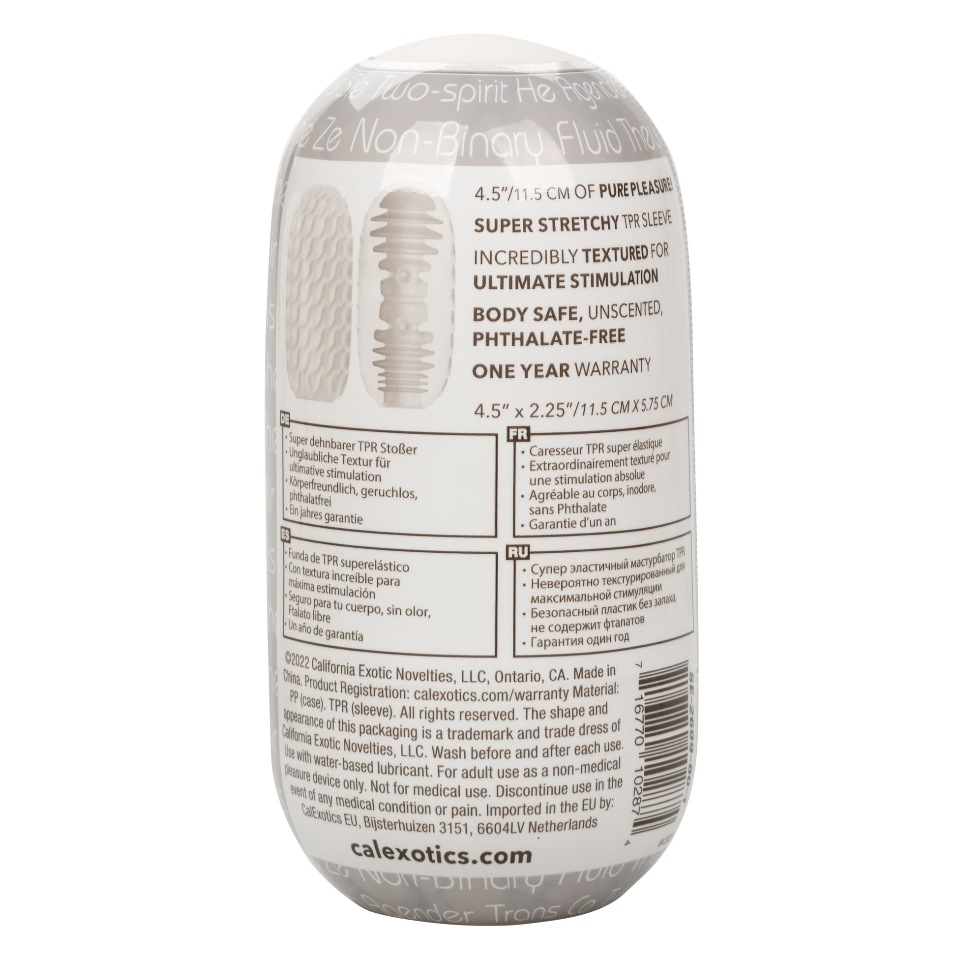 CalExotics Boundless Reversible Ribbed Stroker – Clear